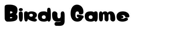 Birdy Game font preview